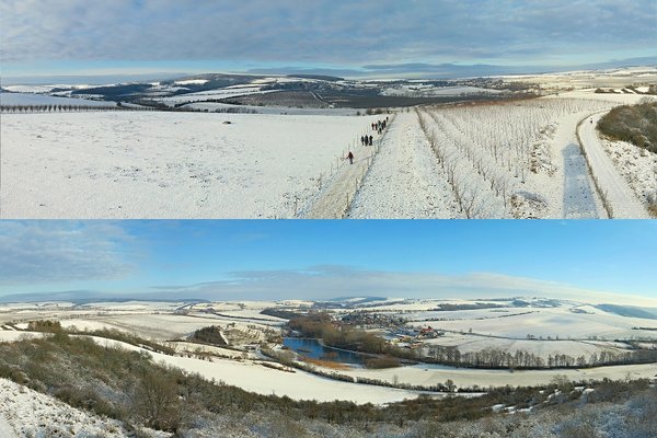  Těšánky - rozhledna Zdenička panoramatické zimní pohledy z rozhledny   Foto: Stanislav Plachý