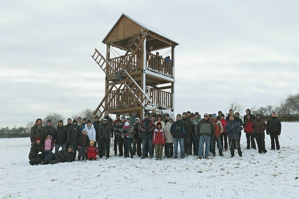  Lebedov - vyhlídka větrný mlýn společná fotografie s Ing. Petrem Galatíkem   Foto: Stanislav Plachý