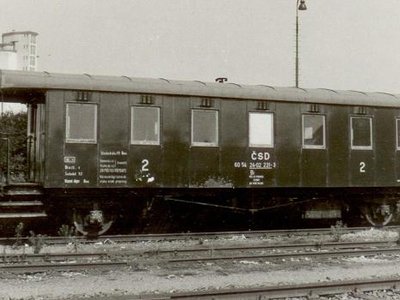  Vůz Bi pro přepravu stráží vojenských transportů a převozů, domovská stanice Kroměříž 8.IX.1979 (foto Jan Šmíd)